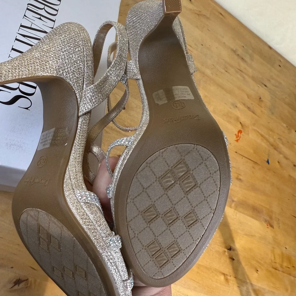 Glitter Strappy Heeled Sandals Women’s Size 8.5